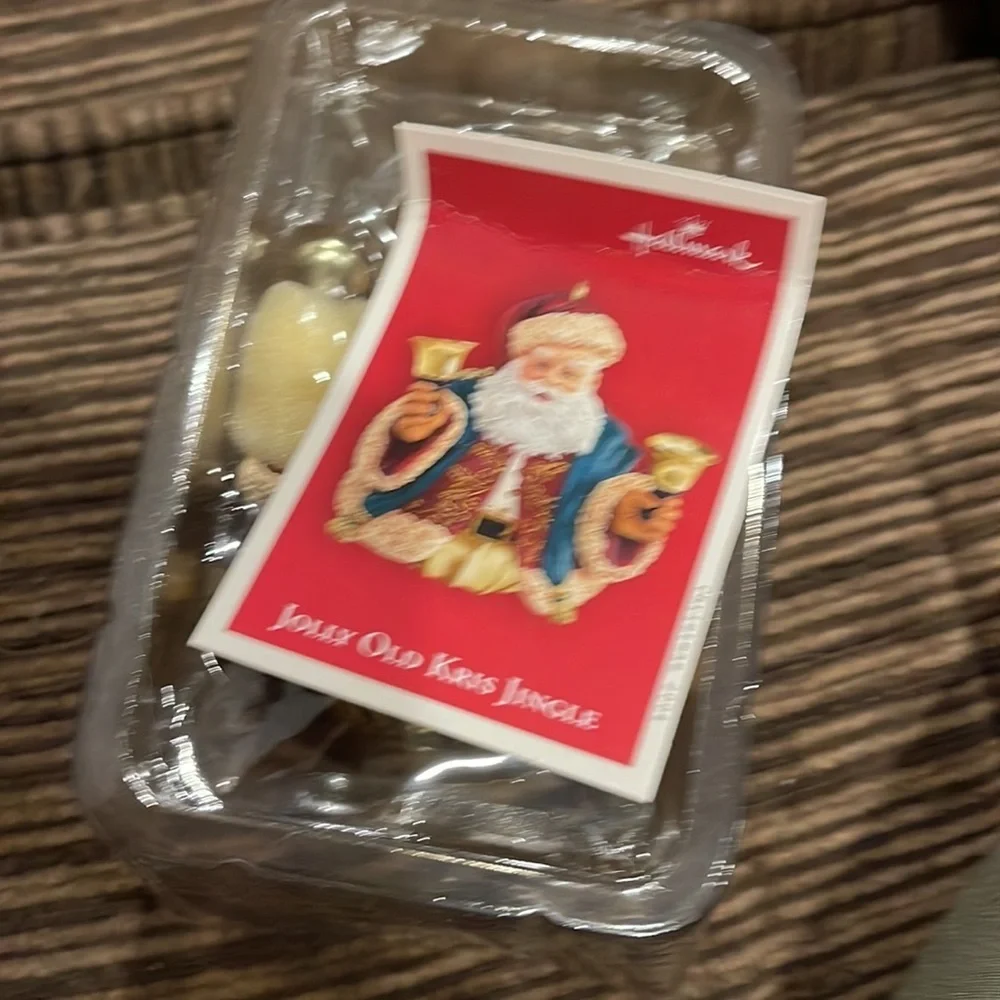 HALLMARK Jolly Old Kris Jingle GOLD Suit Keepsake 2004 Holiday Ornament